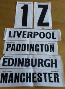 1970s British Railways Parcel Coach  Paper Window Labels. 22 euro Inc postage