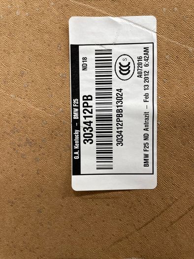 2012 BMW X3 F25 Black Roof liner Headliner