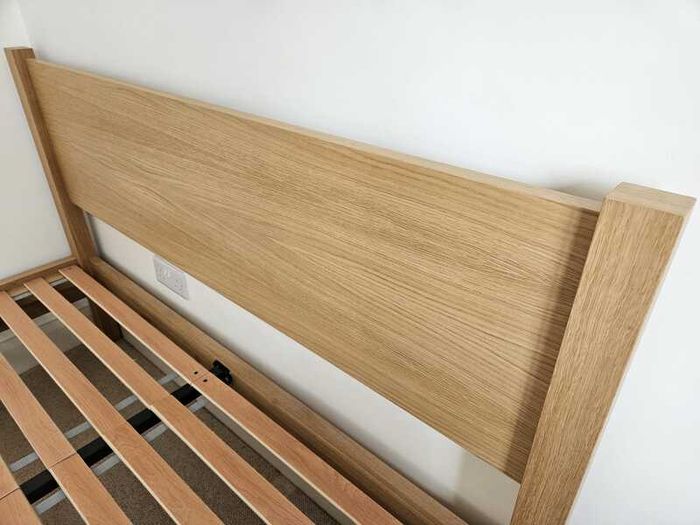 Like-new King Wooden Bed, Mattress and Topper (All Emma brand) 150x200