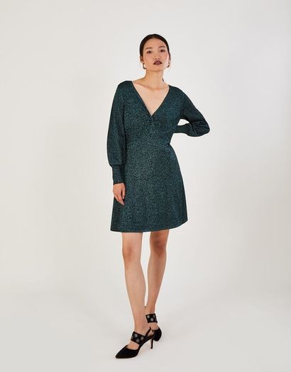 Monsoon Green Sparkly Dress