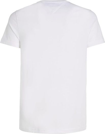 Tommy Hilfiger Men's T-Shirt Short Sleeve Core Stretch Slim Fit MW0MW27539, White 2XL