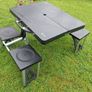 Kampa folding camping picnic table with integrated stools Image 2