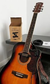 Magnetic Pickup for Acoustic Guitar - Easy Installation (No Drilling Required!) - Brand New in Box