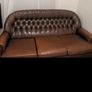 brown leather couch Image 2