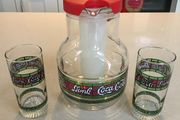 Coca Cola Tiffany style Jug set