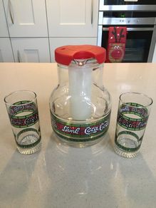 Coca Cola Tiffany style Jug set