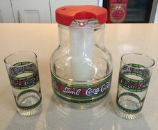 Coca Cola Tiffany style Jug set