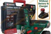 Parkside X12V Cordless Jigsaw / Accessories Set And Carry Case. Closing down sale - all must go! FREE X12V Cordless Led Work Light Included!