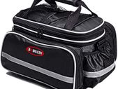 Bicycle Pannier, Outdoor Waterproof Multi- function Portable Bicycle Pack Bike Pannier Carrying Luggage Package Rack Panniers Rear Seat Trunk Bag with Rainproof Cover