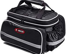Bicycle Pannier, Outdoor Waterproof Multi- function Portable Bicycle Pack Bike Pannier Carrying Luggage Package Rack Panniers Rear Seat Trunk Bag with Rainproof Cover