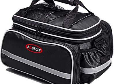 Bicycle Pannier, Outdoor Waterproof Multi- function Portable Bicycle Pack Bike Pannier Carrying Luggage Package Rack Panniers Rear Seat Trunk Bag with Rainproof Cover