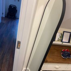 full length black arch mirror