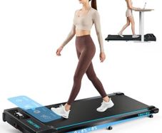 Walking Pad with 8% Incline, 10km/h Under Desk Treadmill for Home, 2.75HP Quiet Portable Treadmill
