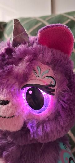 Hatchimals Llalacorn Interactive Purple Llama Talks Lights Up Grows 32 inches.