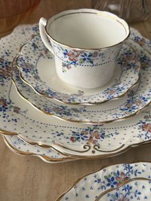 Antique Wellington China Tea Set JHC Co Longton England Pattern 5293
