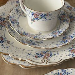 Antique Wellington China Tea Set JHC Co Longton England Pattern 5293