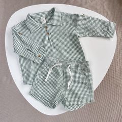 H&M 2 Piece Cotton Seersucker Set 6-9 Months, 74cm