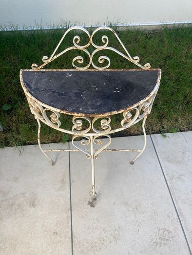Vintage Console / Hall Table - Wrought Iron.