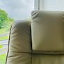 Cream Leather Chair Image 7
