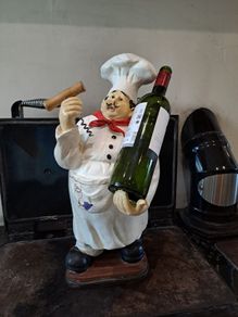 Large Decorative Chef Wine Bottle Holder
