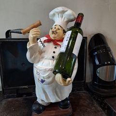 Large Decorative Chef Wine Bottle Holder