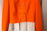 Women orange jacket Karen Millen