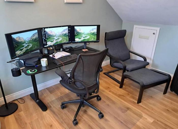 Ikea Piang Chair And Footstool