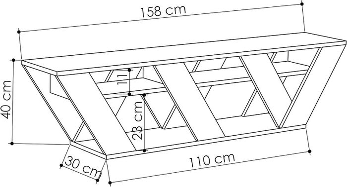 TV Stand for up to 65-inch TVs, Tv Stand Media Unit, Tv Console, 2 Tiers Unit Component for Storage Shelf for Living Room, Bedroom etc. Multi Colour Option (Light Mocha)