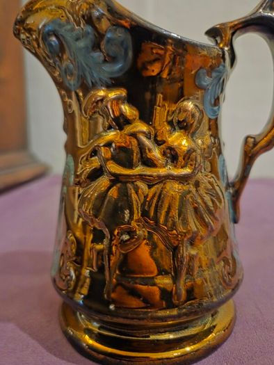 English Copper Lusterware Pitcher