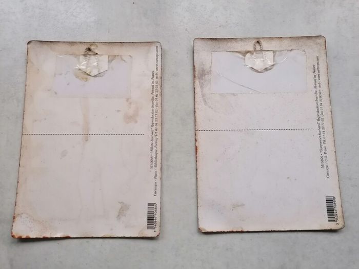 2 Metal Chocolate Suchard Postcards