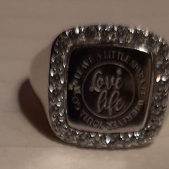 New Mi moneda silver ring