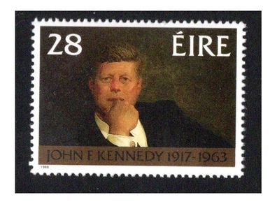 1988 Ireland 25th Death Anniversary of the US President John Fitzgerald Kennedy (JFK) Mint Never Hinged (MNH)