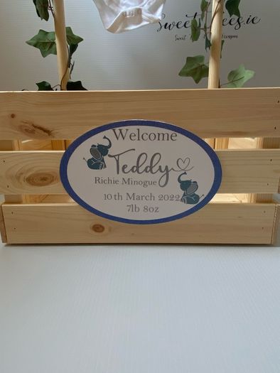 Personalised Baby Crate / Baby Gift