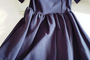 Zara Navy Dress with Cream Collar - Size XS