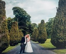 Beautiful duchess stain hand embroidered wedding dress