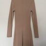 Zara beige ribbed knit turtleneck dress Image 8