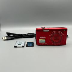 Nikon Coolpix S3300 16MP Digital Camera Red - Full Kit