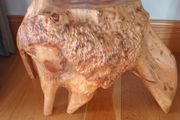 Vintage Sculptural Burruss Root Side Table or Plant Stand.