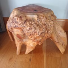 Vintage Sculptural Burruss Root Side Table or Plant Stand.