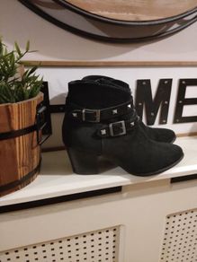Heel Leather Ankle Boots