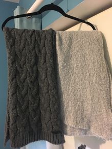 Jack and Jones knit scarf and berskha scarf