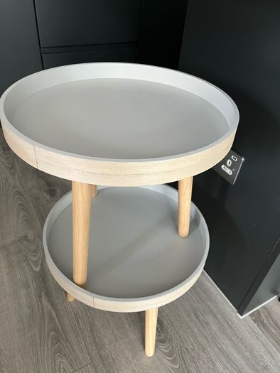Round Side Table Set of 2 Small Bed side table