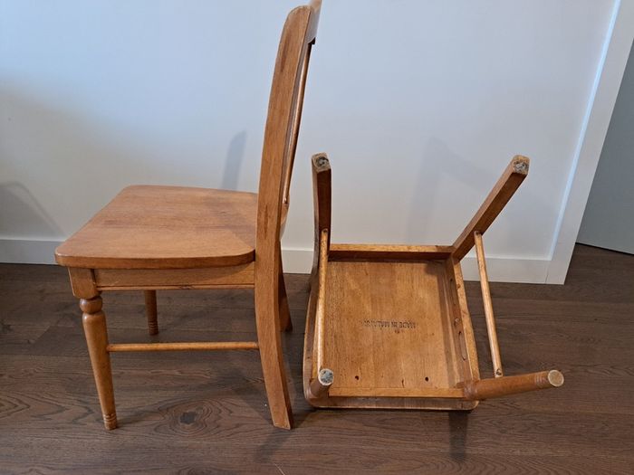 4 x Malaysian oak chairs