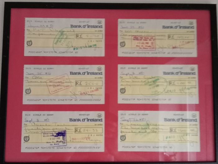 Vintage-Bank of Ireland-Cheques