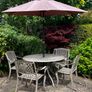 Cast Aluminium Garden Set & Umbrella (x2) Image 4