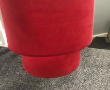 red lampshade suede