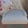2 French Linen Dining chairs Image 4