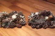 2 Christmas T-Light Holders