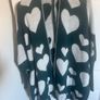 Oversized plus size  emerald green cardi poncho hearts pattern Perfect condition Postage included Image 4