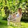 Macrame Hanging Swing Chair / Cushions / Delivery Image 8